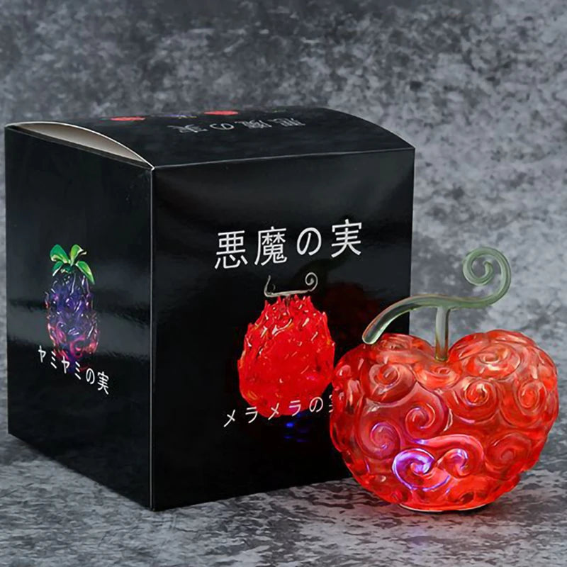 One Piece Teufelsfruchtfiguren – Nika Gum-Gum & Flame-Flame Cursed Fruit Sammlermodell Spielzeug & Ornamente
