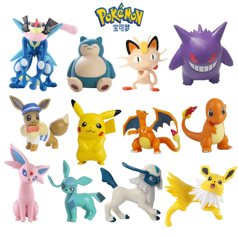 Pokémon-Anime-Figuren – Gengar, Pikachu, Evoli und weitere Sammelspielzeuge