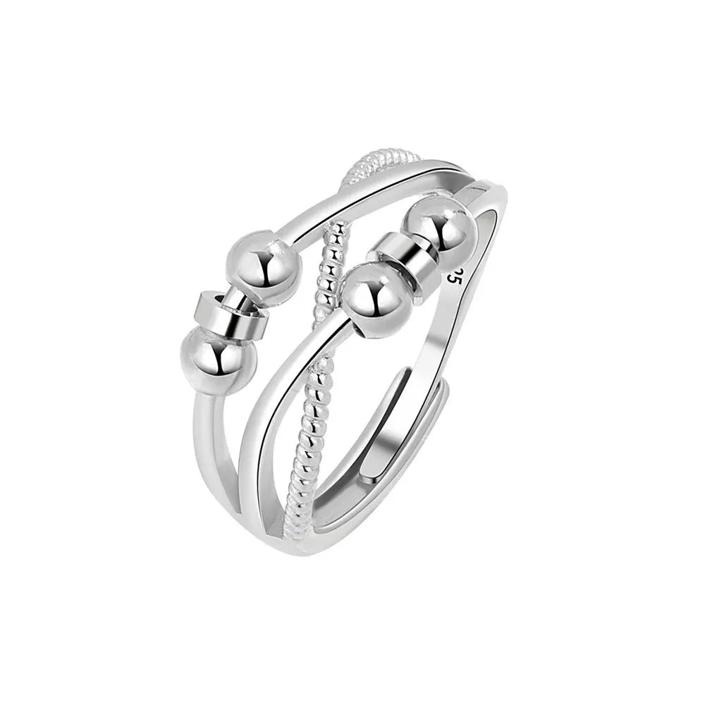 SMJEL Anti-Stress-Angst-Fidget-Spinner-Ring – verstellbarer rotierender Schmuck für Frauen | Entspannung und stilvolle Geschenke