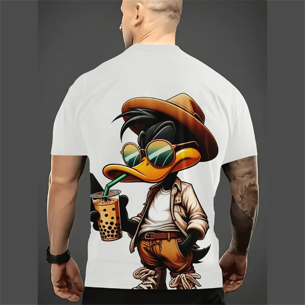 Funny Cartoon 3D Print T-Shirt – Men’s Short Sleeve Oversized Streetwear