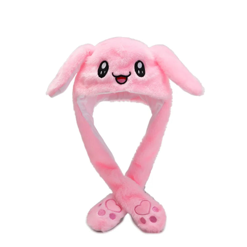 Japanese Anime Bunny Hat – Glowing Plush with Moving Ears