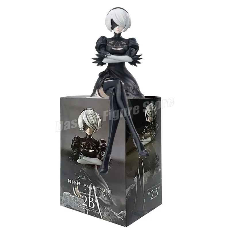 Anime NieR: Automata YoRHa Actionfigur Nudelstopper 2B 9S Sitzhaltung Figuren Sammlung Spielzeug