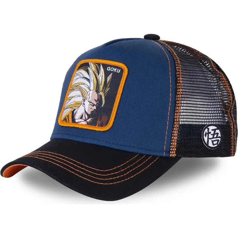 Hochwertige Dragon Ball Z Son Goku Baseballkappe – verstellbare Trucker-Mütze aus Baumwolle für Männer und Frauen