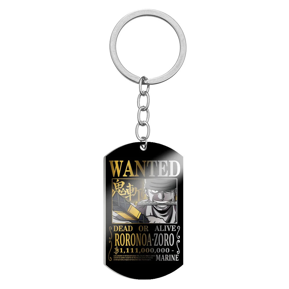 Anime One Piece Metal Keychain Accessories Cartoon Action Figures
