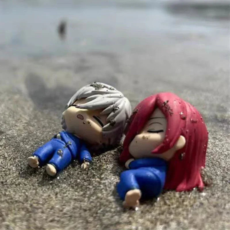 5-teiliges Blue Lock Schlaffiguren-Set – Isagi Yoichi, Chigiri Hyoma, Rin Itoshi, Nagi Seishiro PVC-Sammelspielzeug
