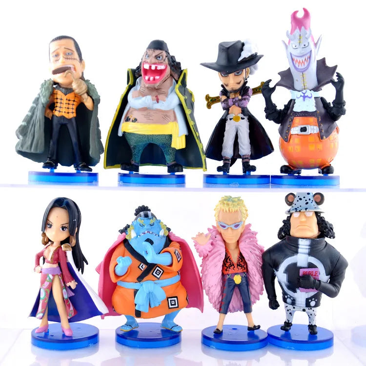 8Pcs Anime One Piece Oka Shichibukai Figur Donquixote Doflamingo Marshall D