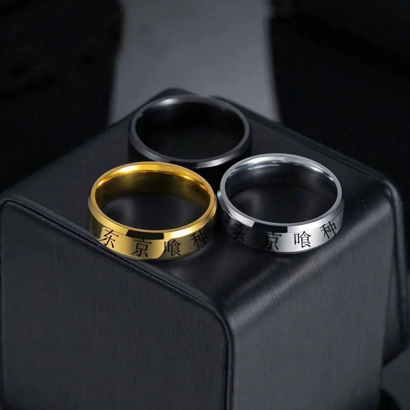 Anime Tokyo Ghoul Kaneki Ken Edelstahlring - Gothic Cosplay Schmuck für Männer & Frauen | Geschenke & Requisiten