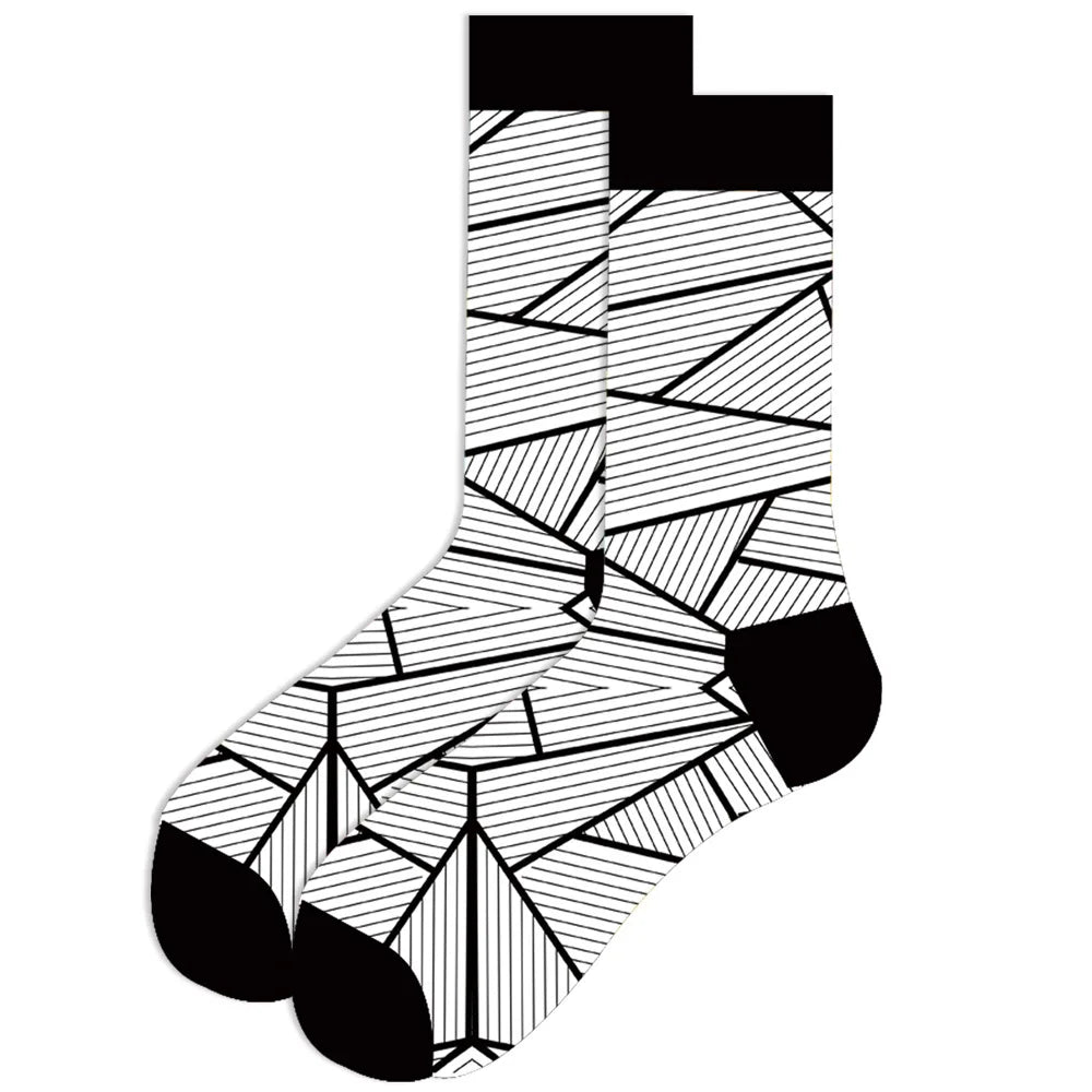 Lustige Streetwear-Socken in großen Größen – Cartoon-Tier- und Obstdesigns, Hip-Hop-Baumwolle