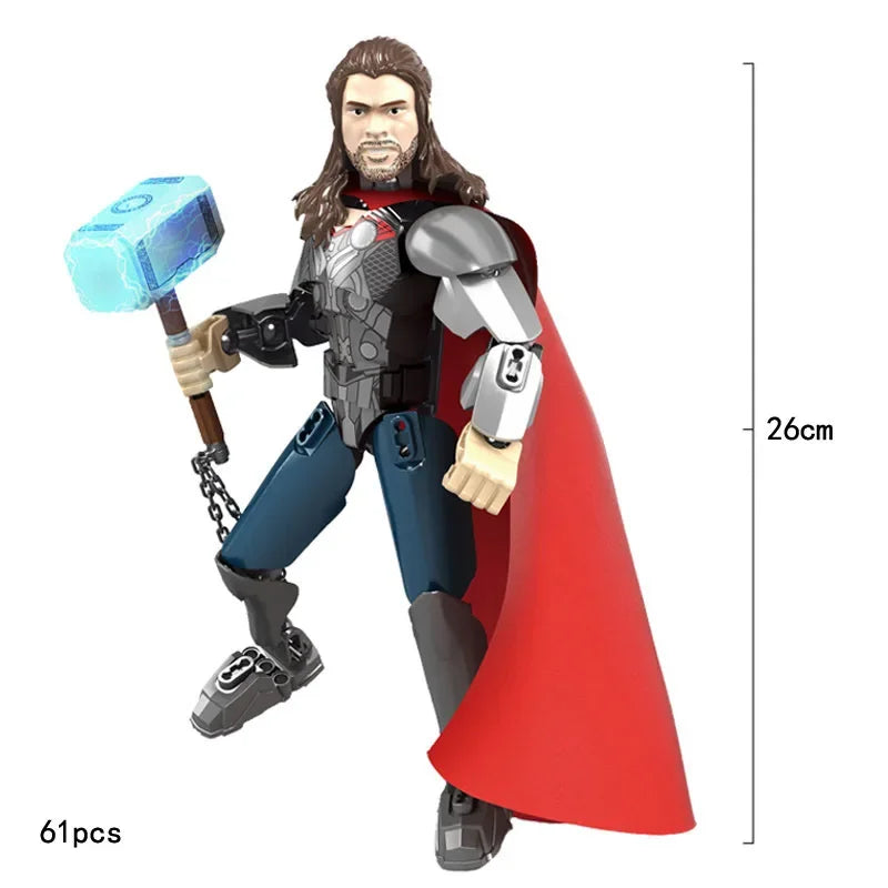 Figurine de héros à construire Iron Big Assembly Figures Action Toys Compatible avec la collection Lego