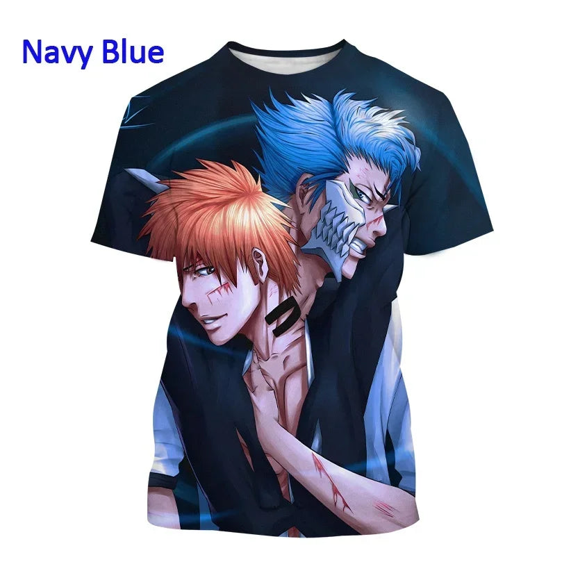 T-shirt imprimé en 3D Kurosaki Ichigo unisexe BLEACH Anime Cosplay
