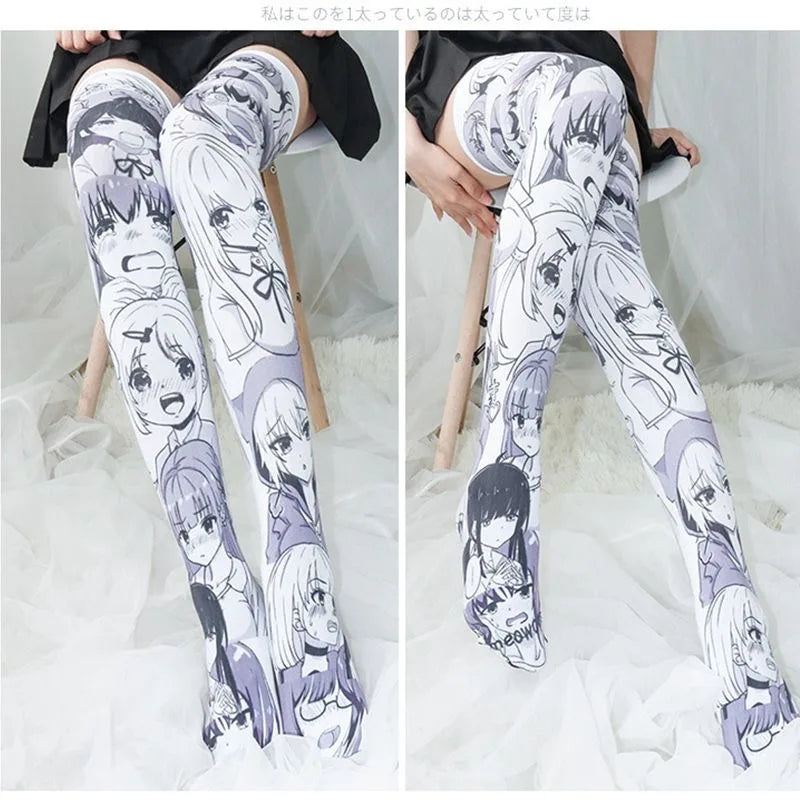 Cartoon Japanischen Anime Niedlich Cosplay Overknee Lange Strümpfe Samt