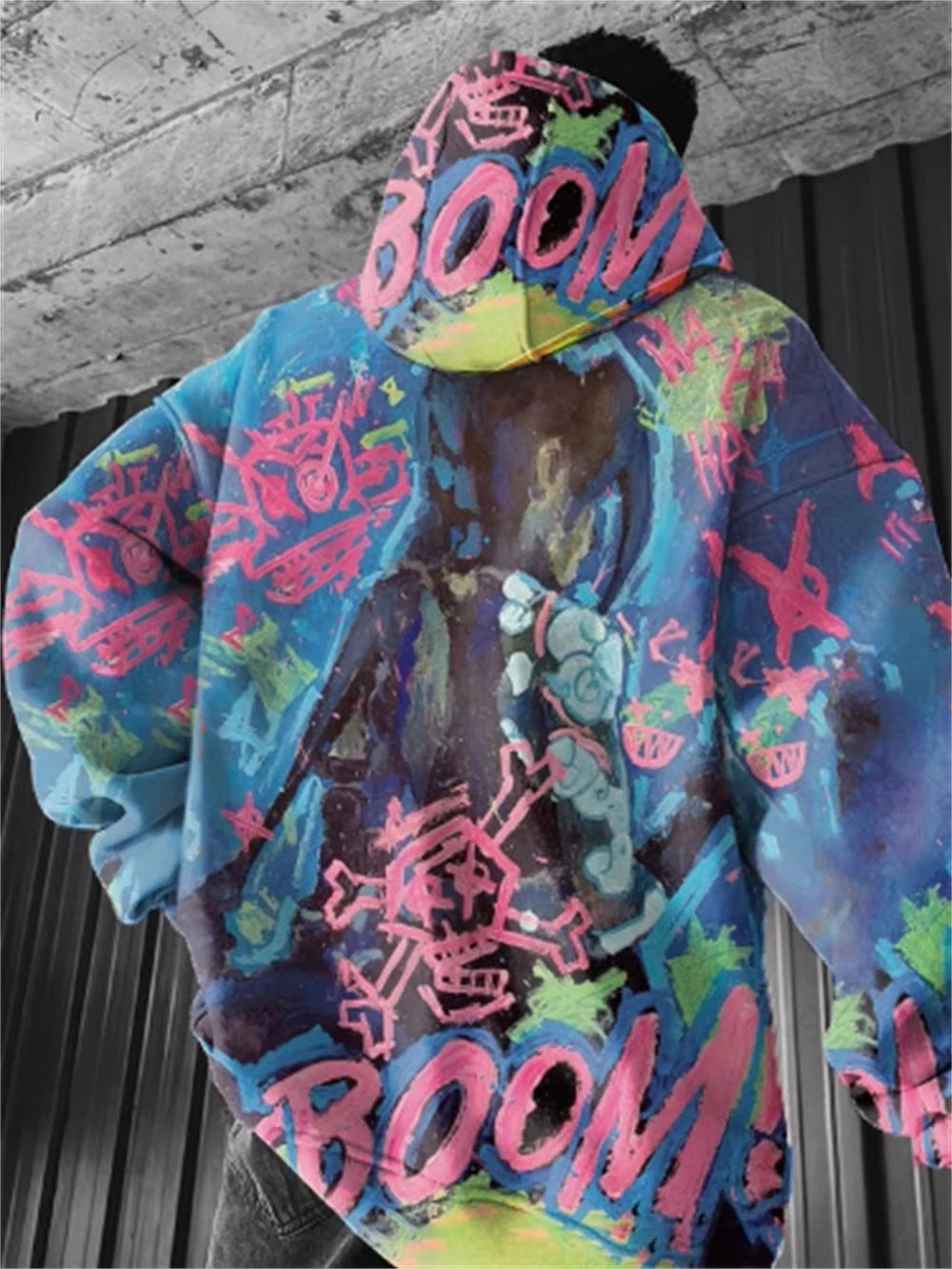 Anime Arcane League Jinx 3D-Druck-Kapuzenpullover – Übergroßes grafisches Sweatshirt für Männer und Frauen
