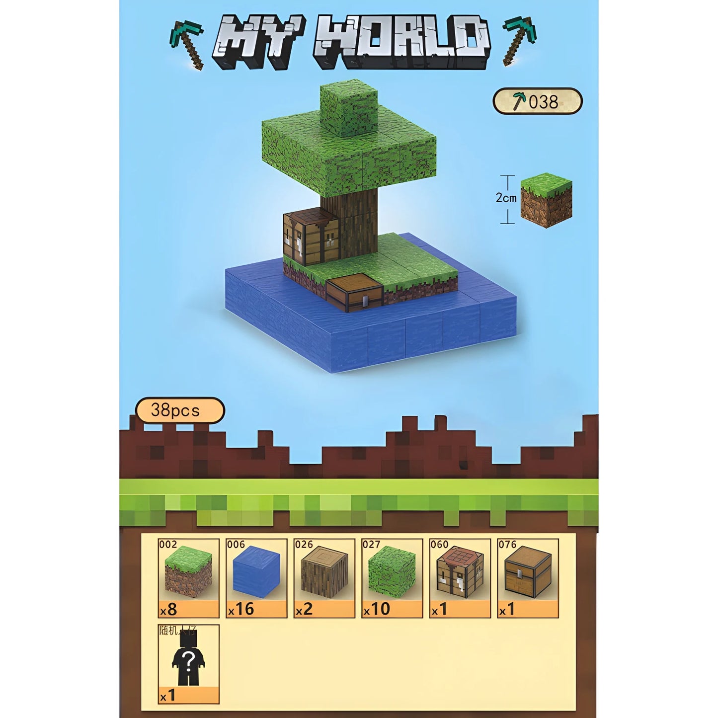 MineCraftion Dungeons DIY-Karte und TNT-Figuren – Kreatives Spielzeugset für Kinder