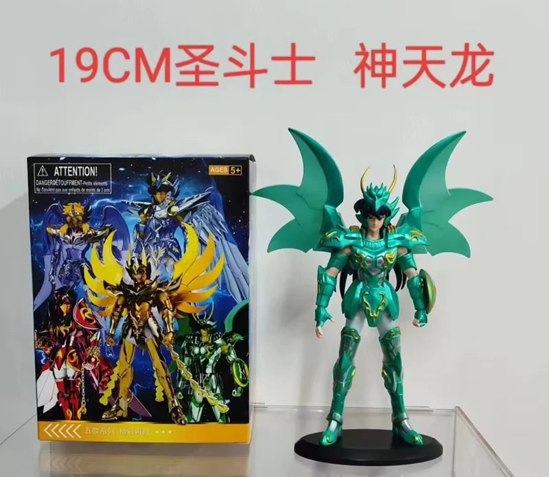 19CM Anime Figur Phoenix Ikki Hyoga Seiya Shiryu Stehend Rüstung Modell Kinderspielzeug