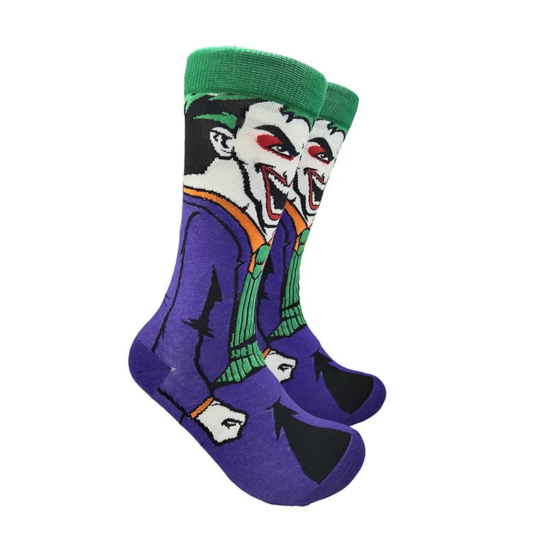 Modische Anime-Socken für Herren – Lustiger Hip-Hop-Stil mit hochwertigen Näh- und Cartoon-Mustern