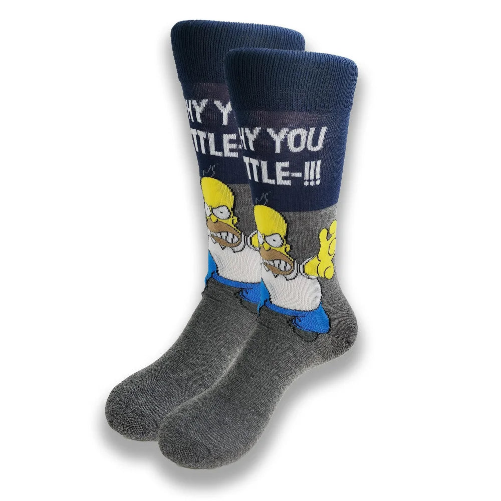 Lustige Socken mit Cartoon-Anime-Motiv – Hip-Hop-Aufdruck, originelle und bequeme Unisex-Skateboard-Crew-Socken