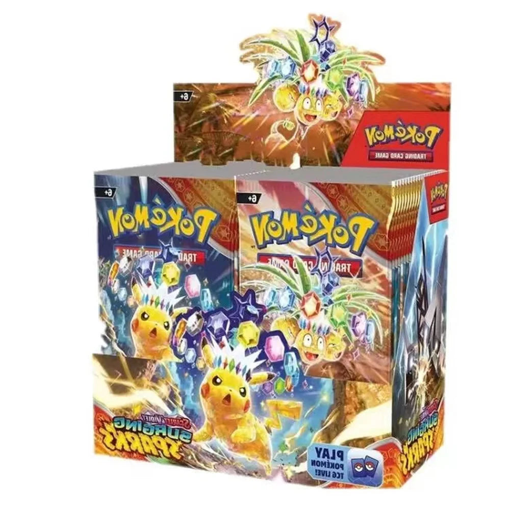 324/360 PCS Pokemon Karten 151 Surging Sparks Stellar Crown Deck Box Pikachu Englisch Karte Spielzeug