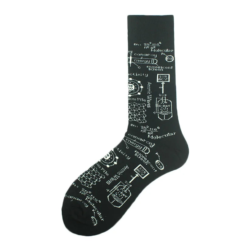 Fröhliche, lustige Unisex-Socken – Medizinische Zähne und Schafmuster, Hip-Hop-Skateboard-Stil