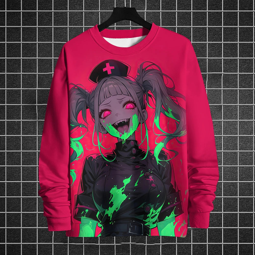 Anime 3D Printed T-Shirt – Men’s Long Sleeve O-Neck Pullover Sportwear