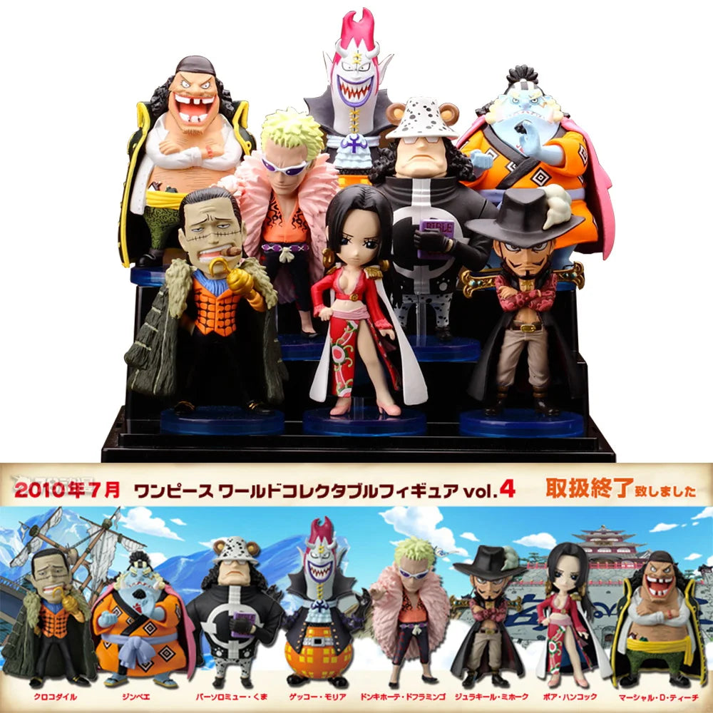 8Pcs Anime One Piece Oka Shichibukai Figur Donquixote Doflamingo Marshall D