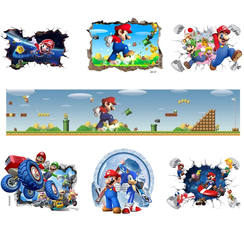 3D Cartoon game wall sticker wall decoration