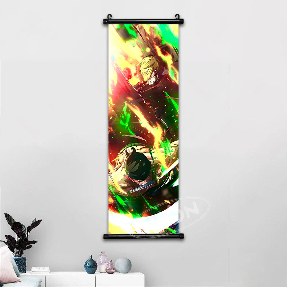 One Piece Anime Wall Art Interior Canvas Prints Zoro Painting Luffy Gear 5 Poster