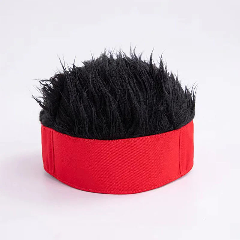 Casquette de baseball tendance pour homme et femme - Chapeau de perruque amusant pour cheveux courts et décontractés