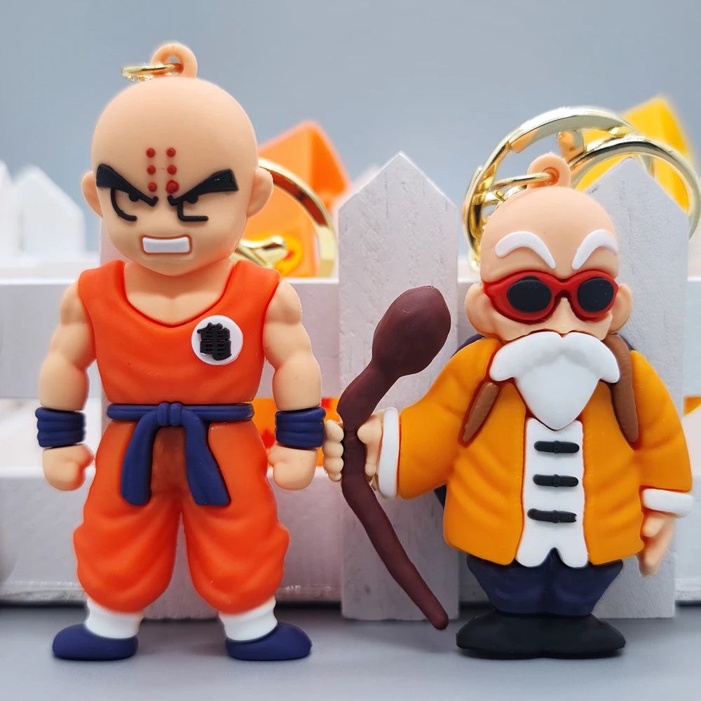 Anime Dragon Ball Keychain Fashion Jewellery Action Figures PVC Key Ring Bag Pendant