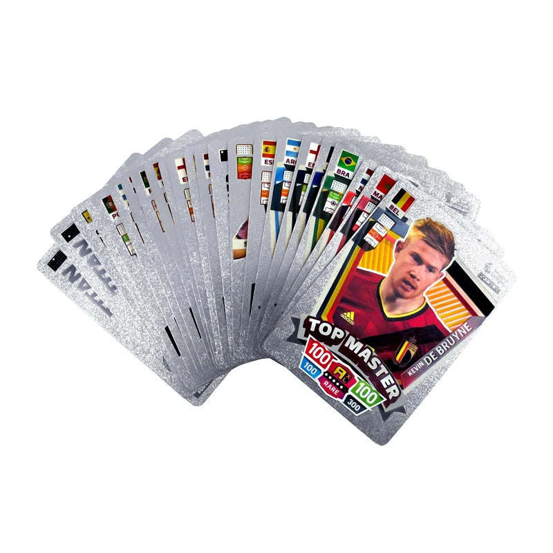 27-55Pcs Ballsuperstar Colour Card Star Limited Edition Signature Series Trading Football Player Card