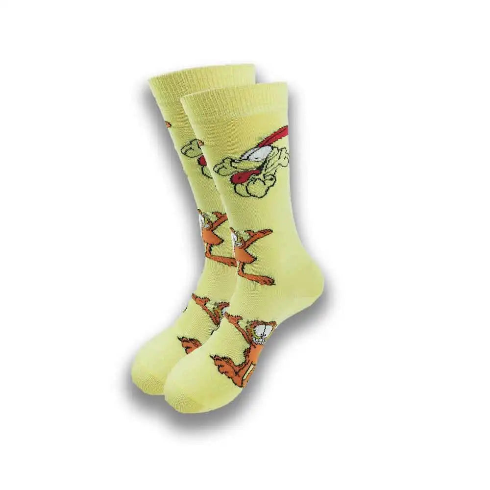 Cartoon-Langsocken – Fröhliche Anime-Crew-Socken mit coolen Street-Fashion-Designs