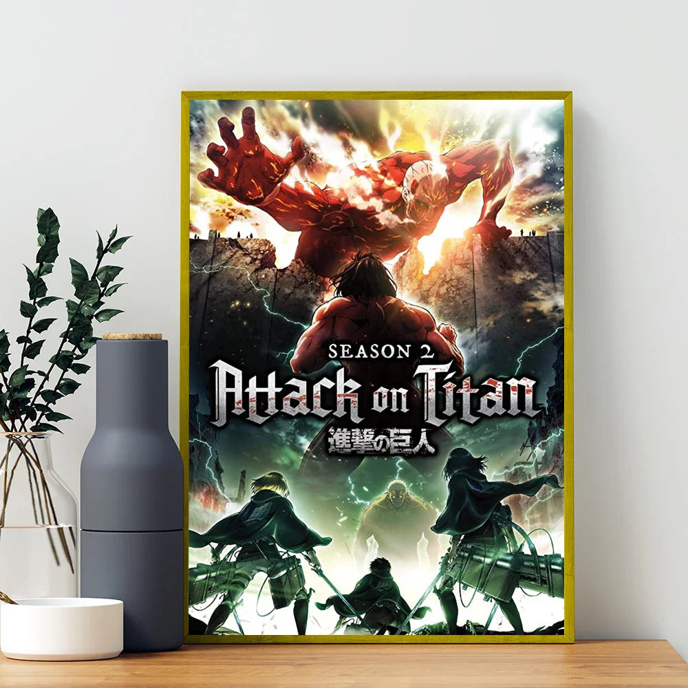 Anime A-Attack on Titans Poster, hochwertige Drucke, Wandkunst, Heimdekoration