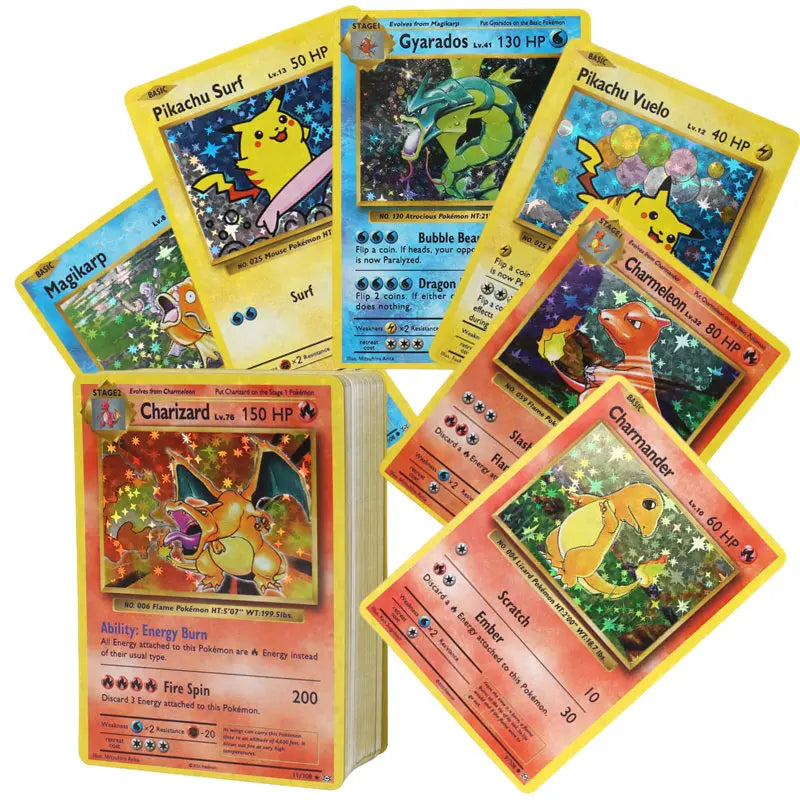 60/100 Stück Pokemon-Karten, alle neuen EX-Obsidian Flames-Booster-Boxen, inklusive Charizard, englische Version