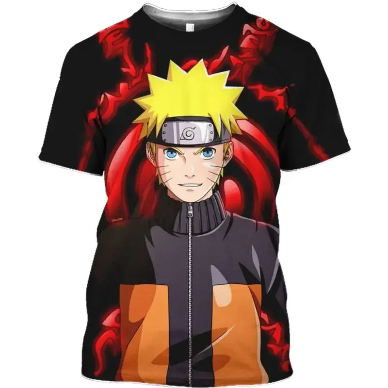 Naruto & Sasuke 3D Print T-Shirt Anime Short Sleeve