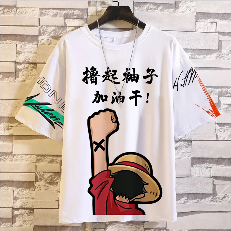 T-shirt imprimé 3D MINISO One Piece Casual Anime Street Fashion
