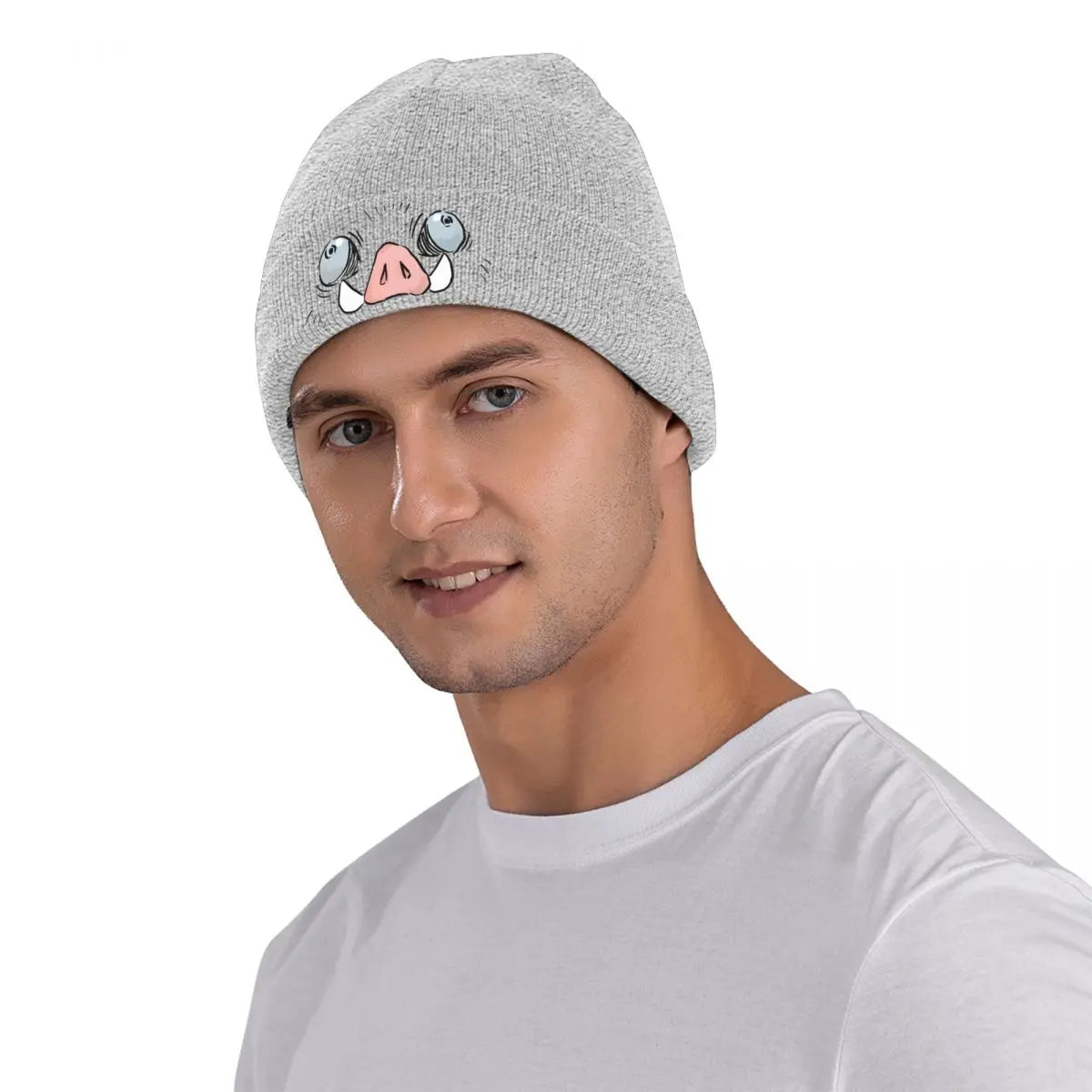 Bonnet tricoté Demon Slayer Inosuke Anime - Casquette unisexe tendance automne/hiver chaude pour hommes et femmes