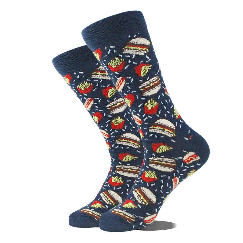 Chaussettes pour hommes Dinosaure Astronaute Planète Crew Harajuku
