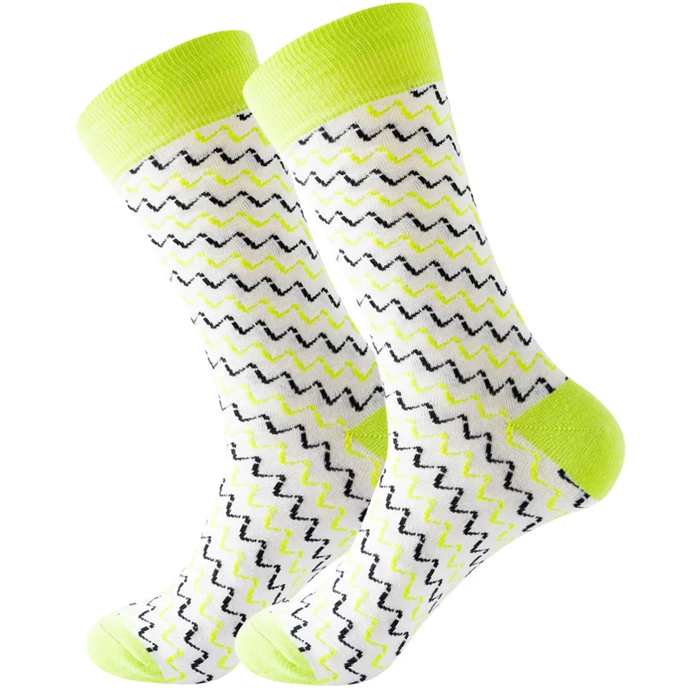 Nouvelles chaussettes longues en coton peigné – Funny Harajuku Skateboard Crew pour hommes