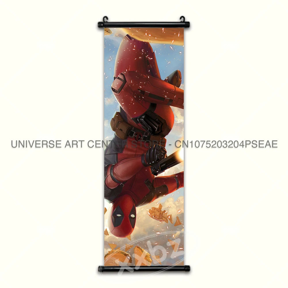 Deadpool Poster Agent X Hanging Painting Merc Canvas Wall Art Marvel