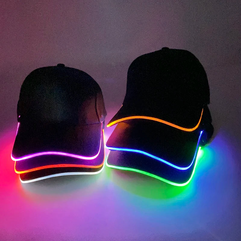 Casquette de baseball tendance à LED – Casquette de rap hip-hop lumineuse pour DJ, danse, discothèque et fête