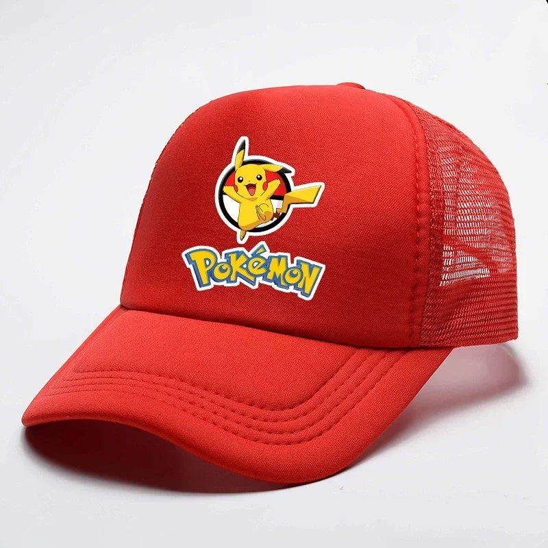 Neue Pokémon Pikachu-Baseballkappe für Kinder – Sommermütze aus Mesh für den Außenbereich, Partygeschenk und Spielzeug