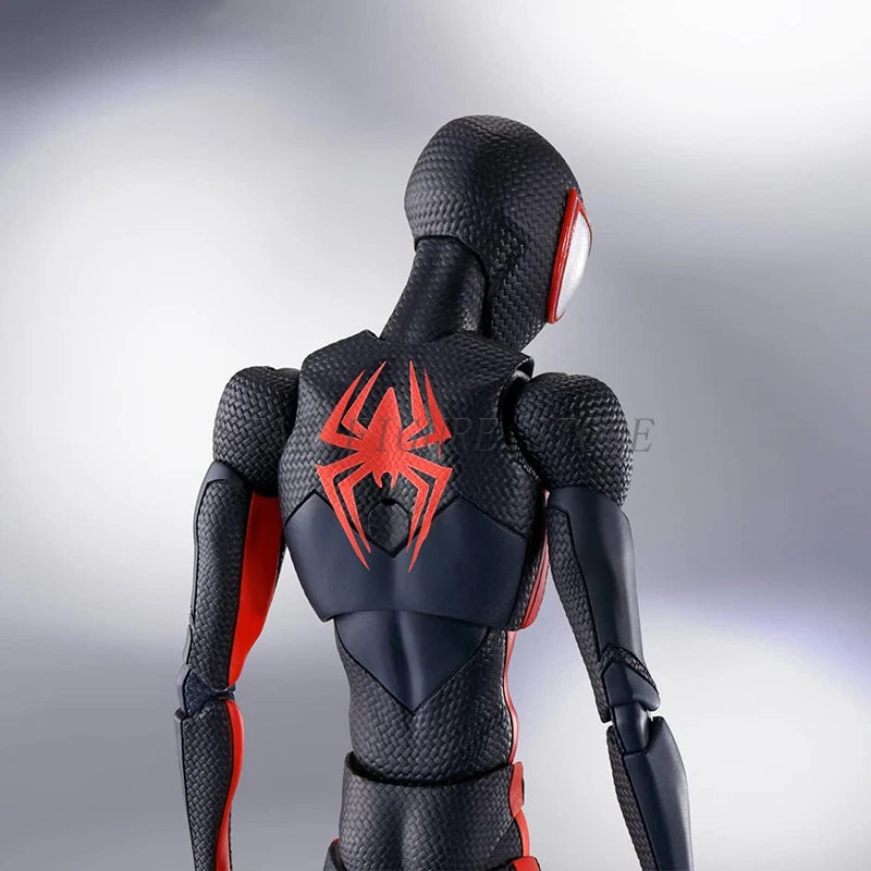 SHF Spider-Man Across the Spiderverse Miles Morales Actionfigur – 15 cm großes PVC-Sammelmodell aus Marvel