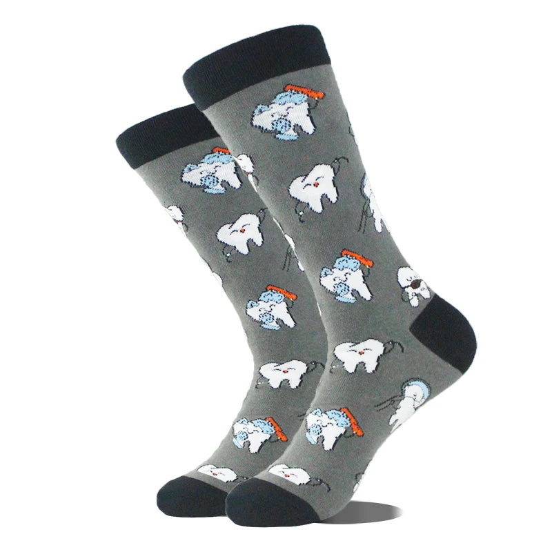 Design Ente Lustige Socken Männer Glücklich Musik Bier Zahn Panda Pinguin