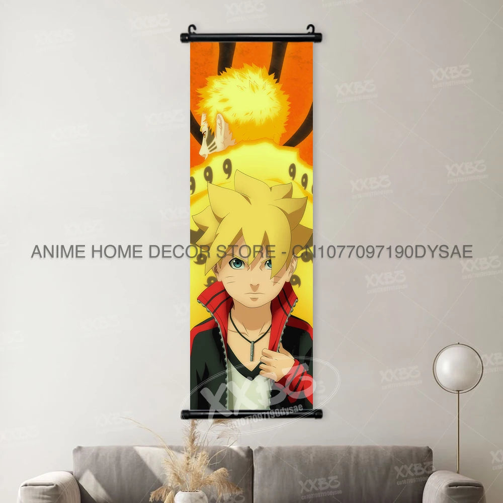 Naruto Posters Scroll Wall Decor Anime Hanging Nara Shikamaru Art Paintings Orochimaru