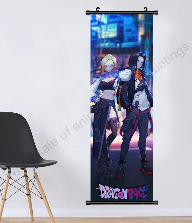Canvas Hanging Scrolls Poster Home Decor JK Anime Print Dragon Ball Z