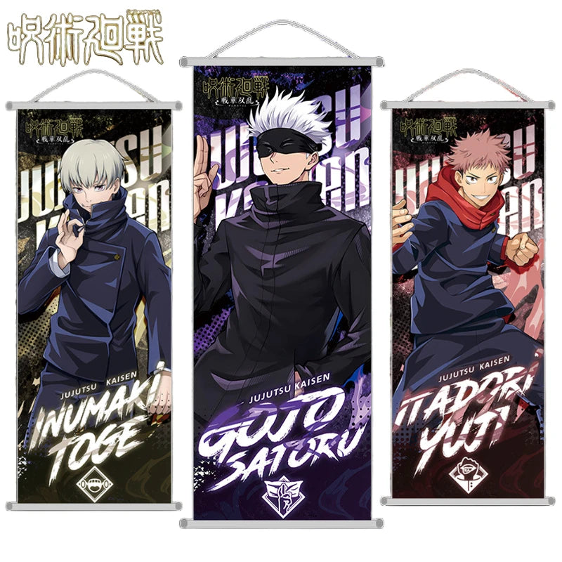 New Bandai Jujutsu Kaisen Itadori Yuji Anime Peripherals Hanging Poster 25*70cm
