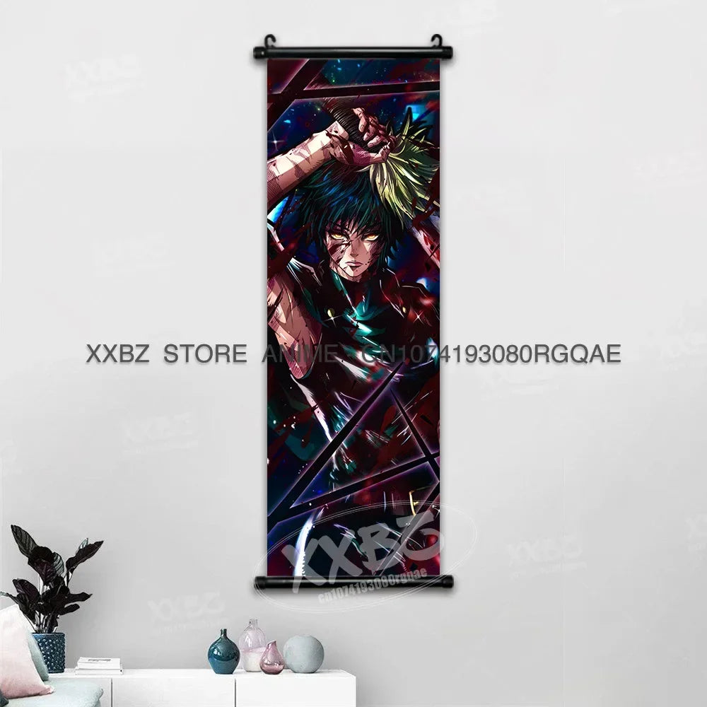 Jujutsu Kaisen Wall Artwork Scroll Picture Print Canvas Home Decor