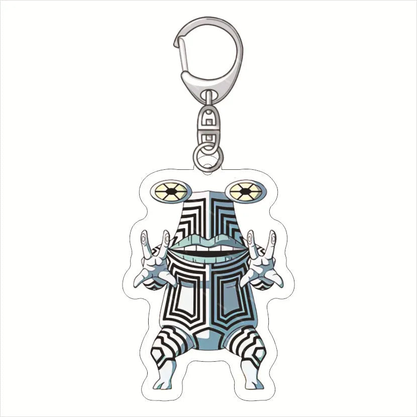 Anime Dandadan Momocute Schlüsselanhänger – Süßer Taschenanhänger aus Acryl, Modeschmuck als Geschenk