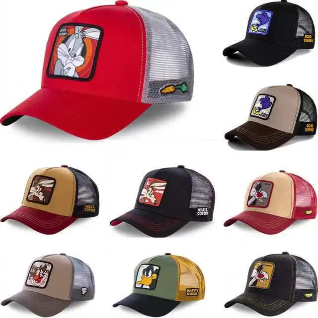 Verkürzte Spot High Version Kaninchen Ente Tier Cartoon Mesh Baseball Cap für Männer und Frauen Mode Hip-Hop-Stil