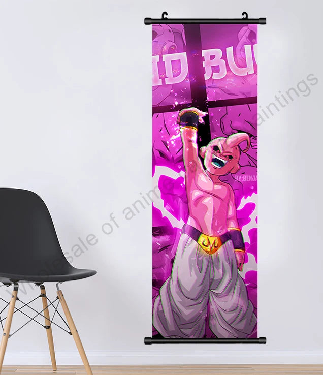 Canvas Hanging Scrolls Poster Home Decor JK Anime Print Dragon Ball Z