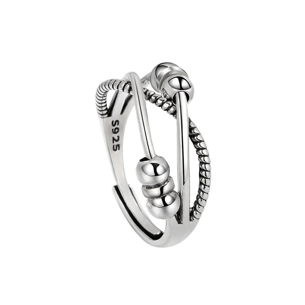 SMJEL Anti-Stress-Angst-Fidget-Spinner-Ring – verstellbarer rotierender Schmuck für Frauen | Entspannung und stilvolle Geschenke
